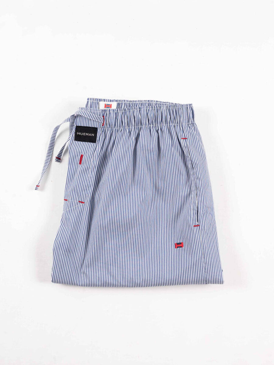 Men's Stretch Blue Lining Relaxed Fit Cotton Pajama