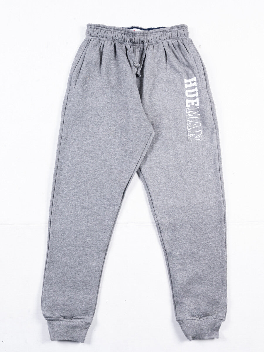 Men Grey Fleece Slim Joggers