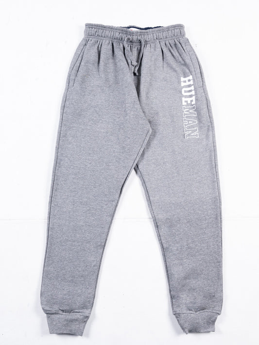 Men Grey Fleece Slim Joggers