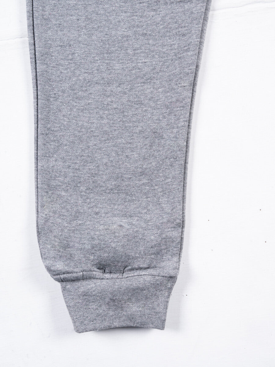 Men Grey Fleece Slim Joggers