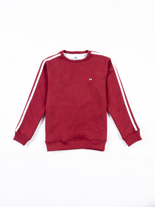 Kids Burgundy Striped Sweatsuit