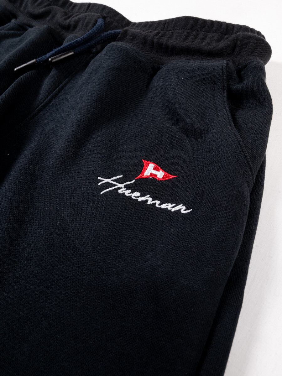 Kids Black Terry Slim Joggers