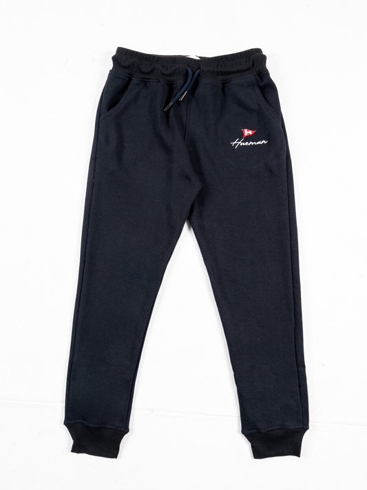 Kids Black Terry Slim Joggers