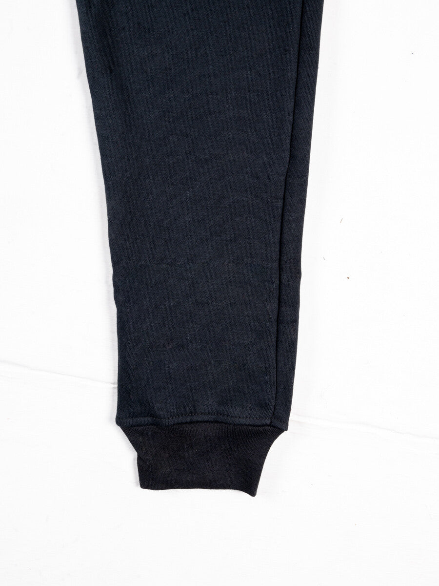 Kids Black Terry Slim Joggers
