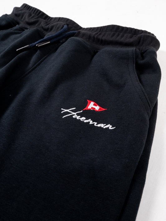 Kids Black Terry Slim Joggers