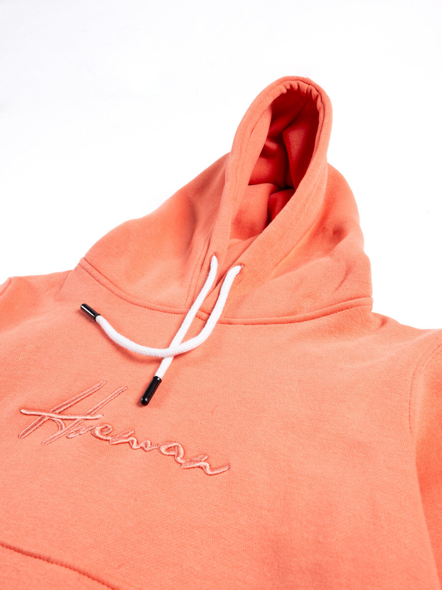 Kids Orange Fleece Pullover Hoodie