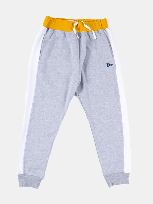 Kids Grey/Yellow/White Color-Blocked Sweatsuit