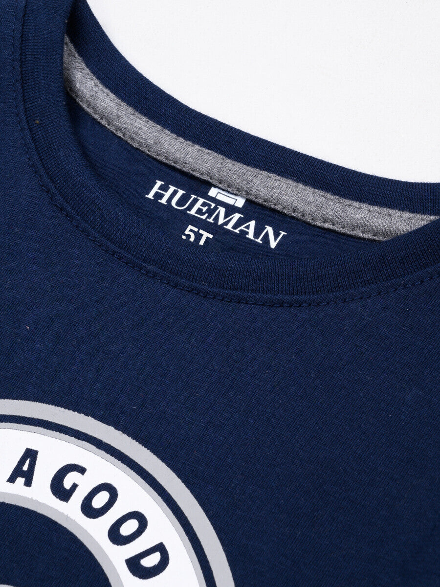 Kids Navy Blue Full Sleeves T-Shirt