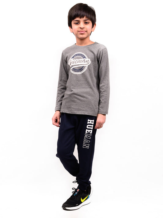Kids Grey Full Sleeves T-Shirt