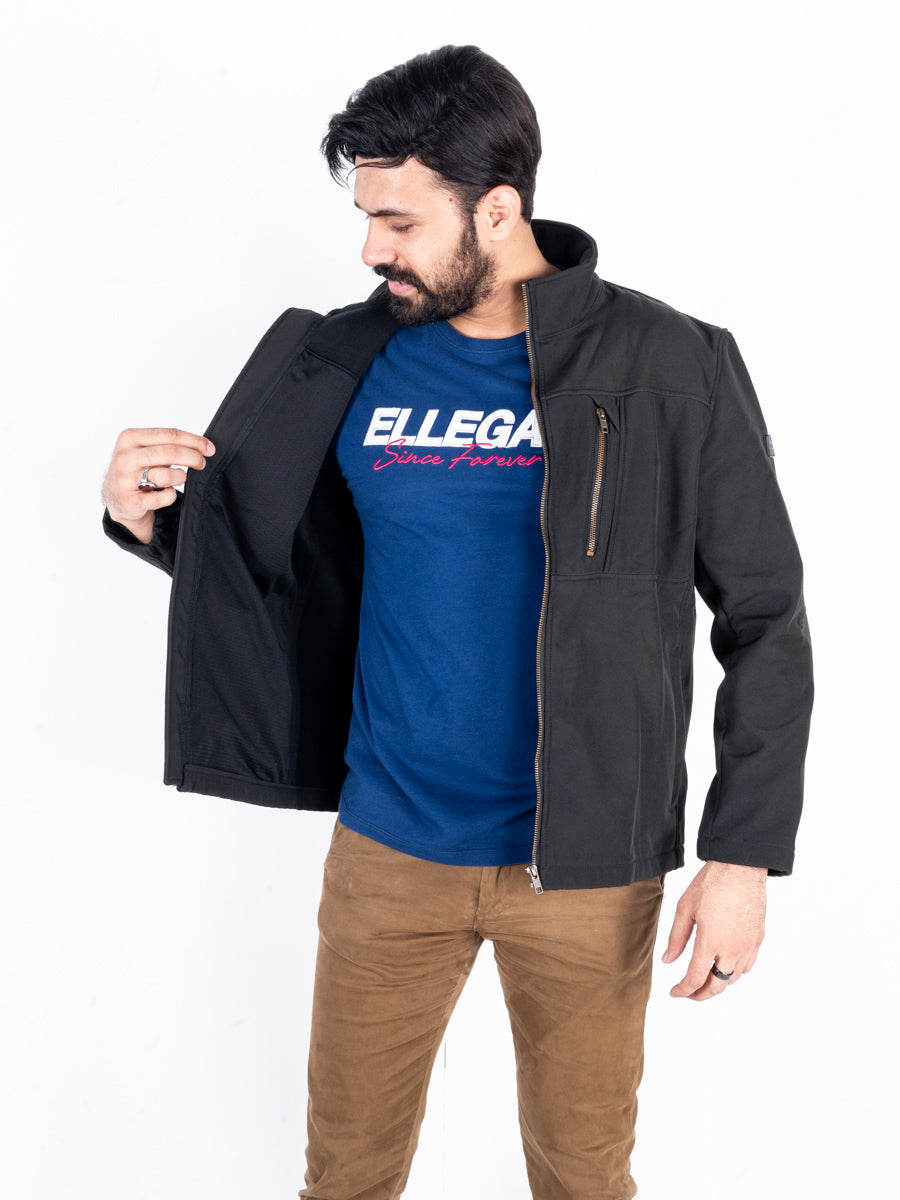Men Black Softshell Jacket