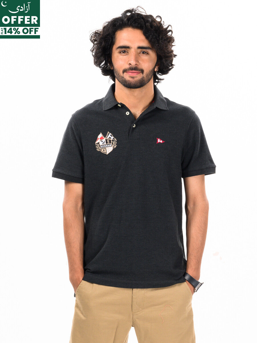Men's Black Iconic Short Sleeve Polo Shirt