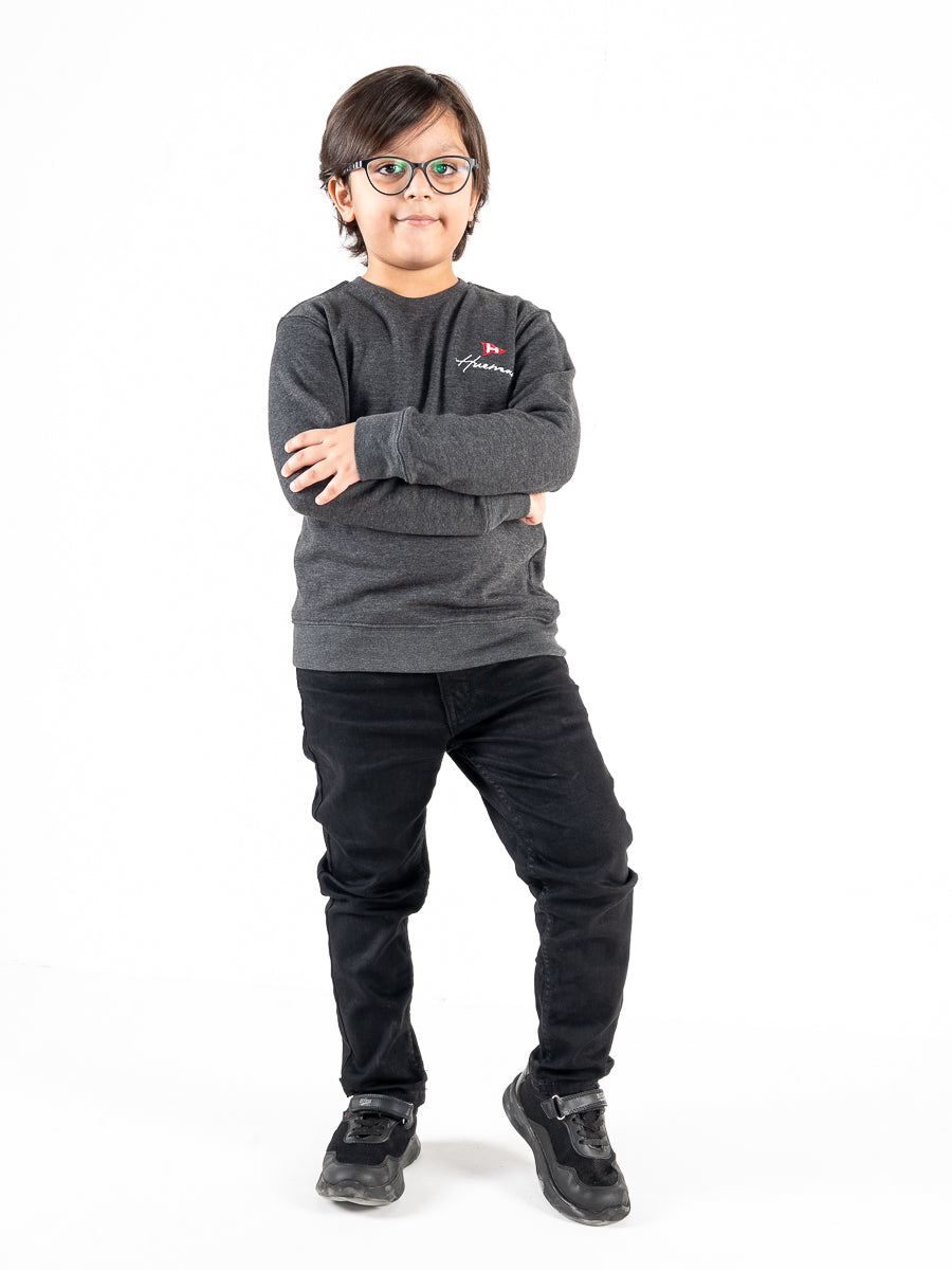 Kids Dark Grey Terry Sweatshirt