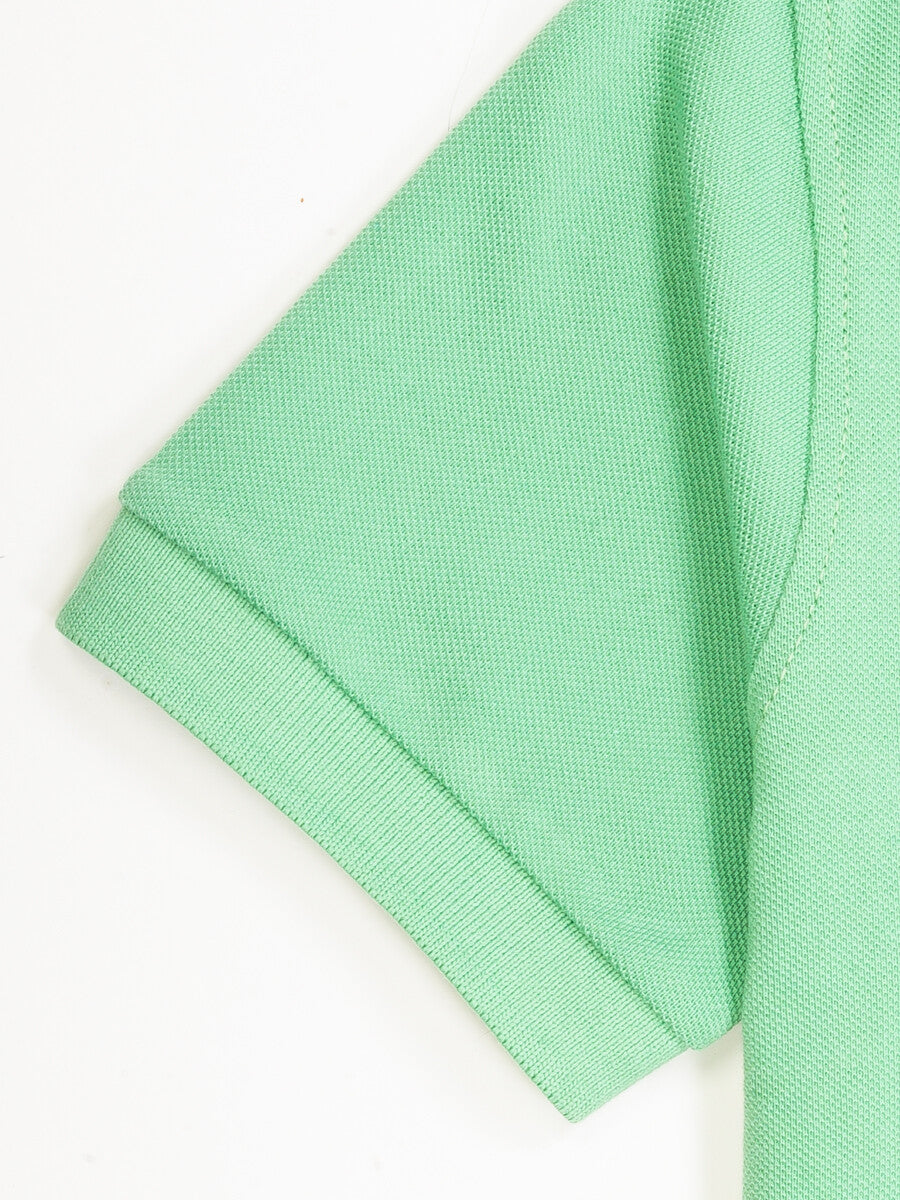 Kids Turquoise Iconic Mesh Regular Fit Short Sleeve Polo Shirt