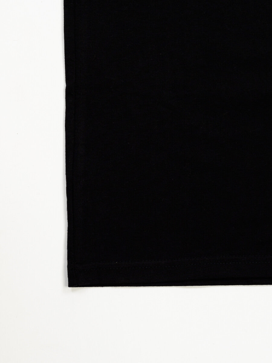 Kids Black & Burgundy Short Sleeve T-Shirt Crew Neck