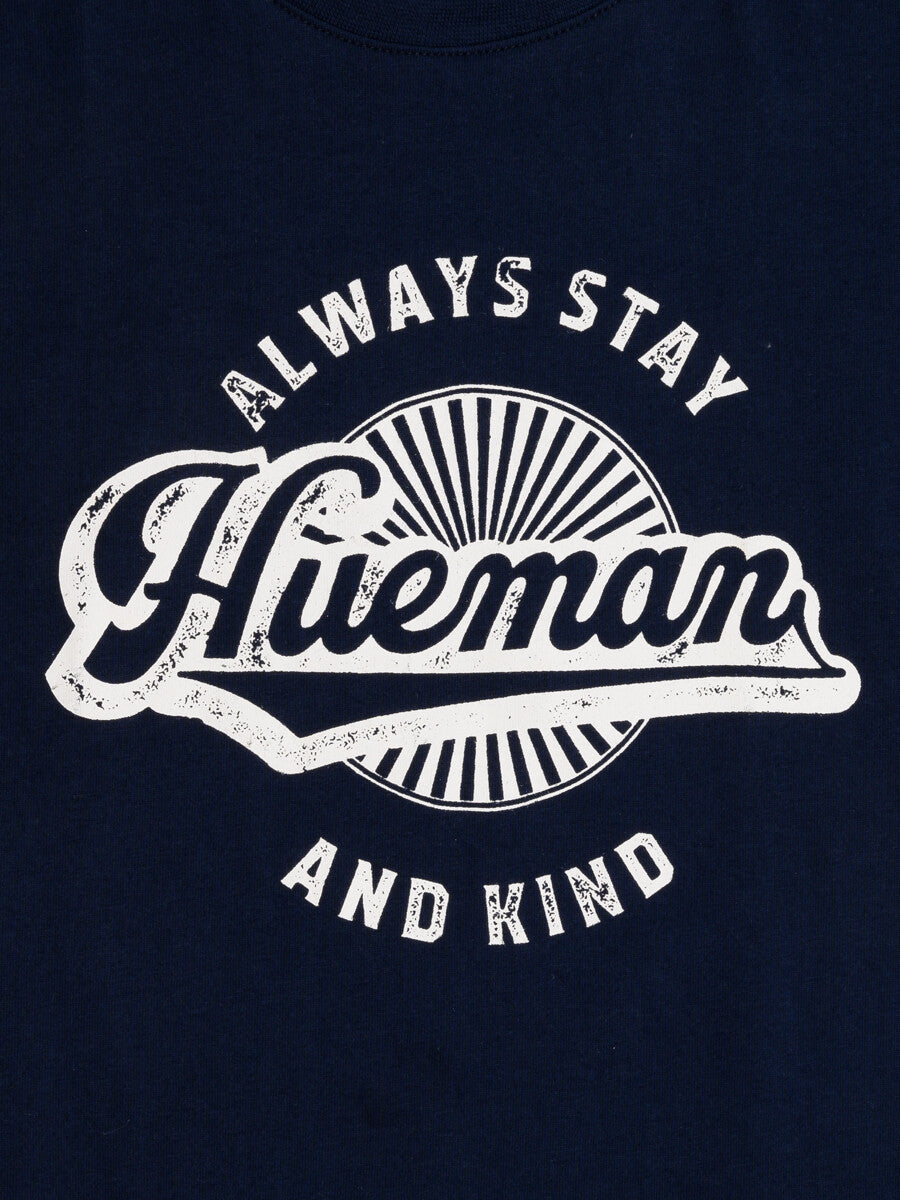 Kids Navy Blue Short Sleeve T-Shirt Crew Neck