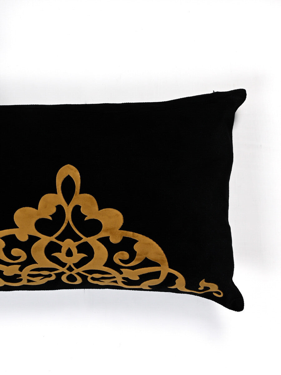Luxe Black Throw Pillow Cushion Cover