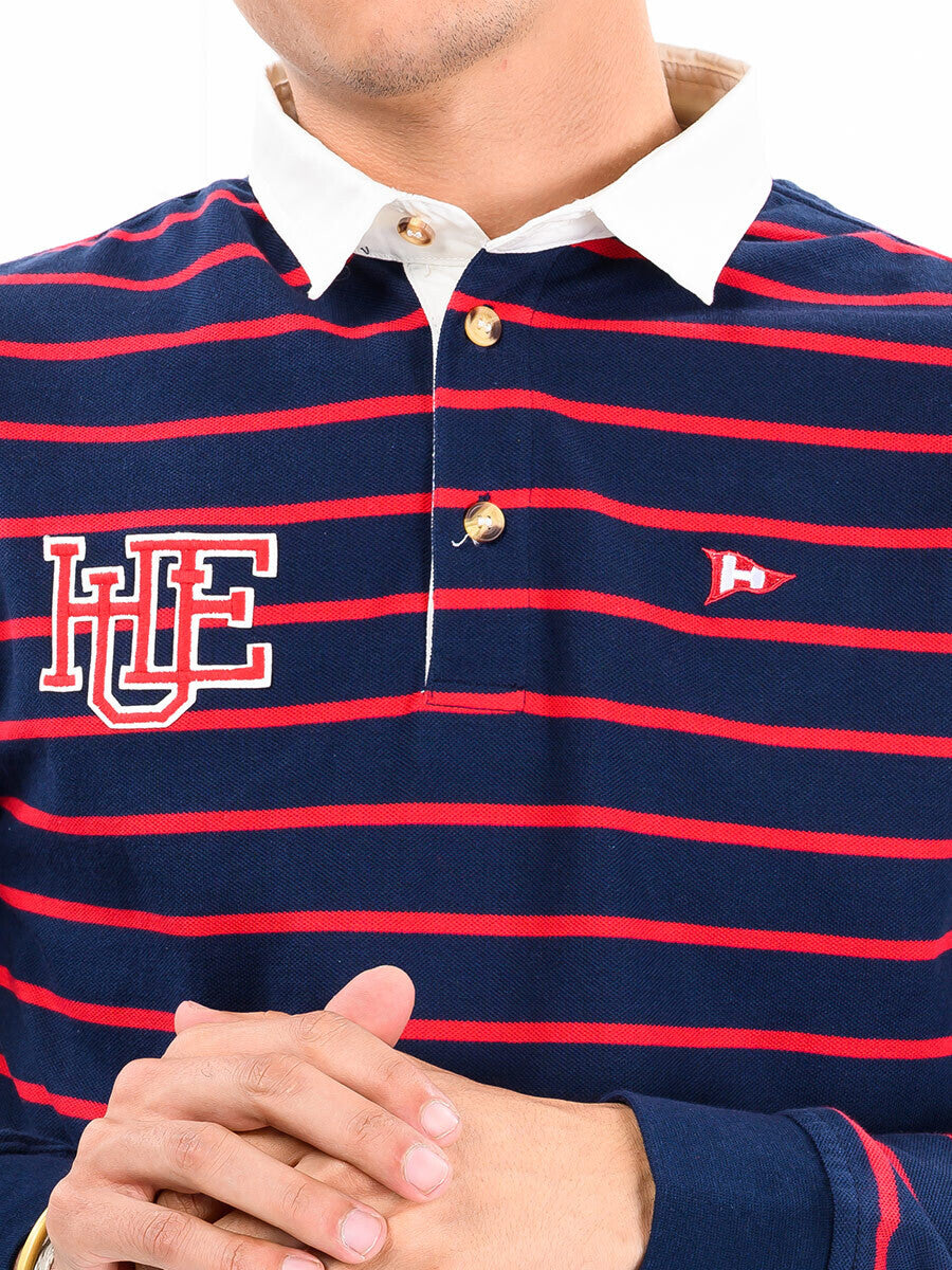 Men's Red/Blue Rugby Shirt