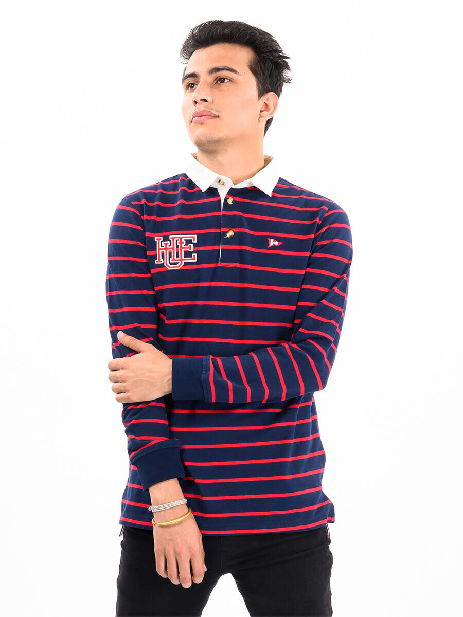 Men's Red/Blue Rugby Shirt