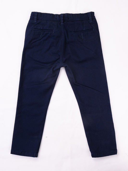 Turtell Kids Dark Blue Slim Fit Chinos
