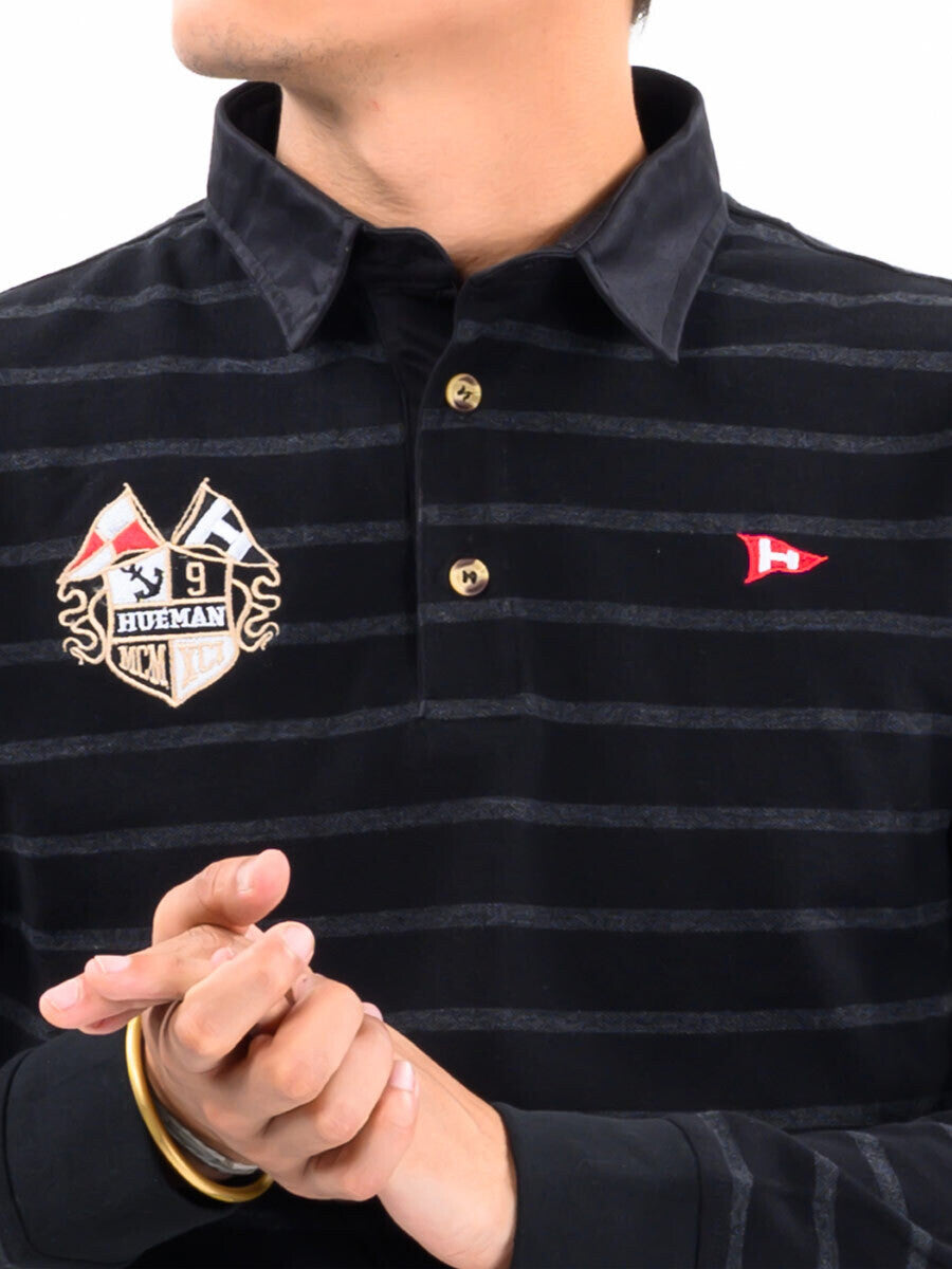 Men's Grey/Black Rugby Shirt