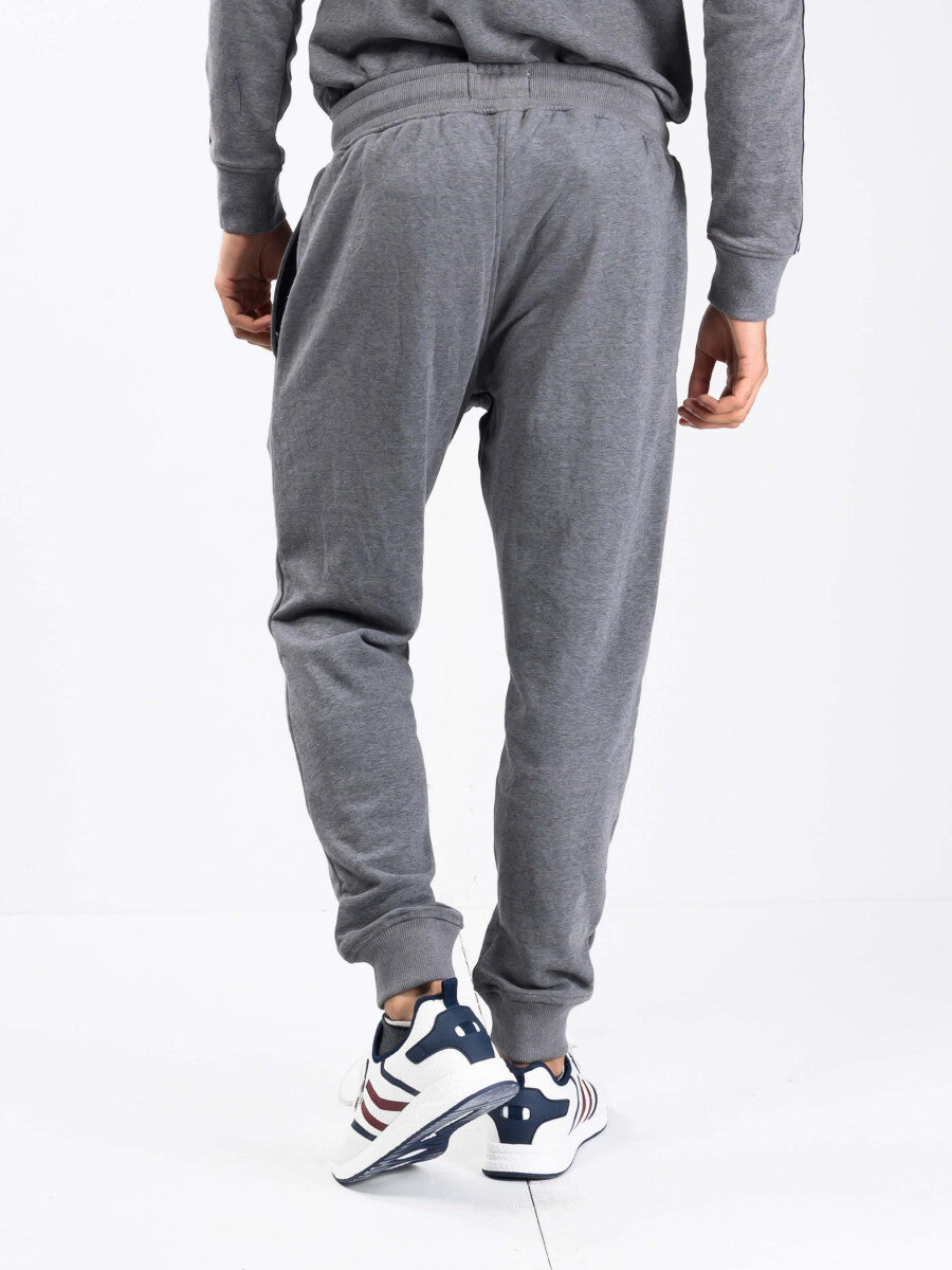 Men Medium Heather Grey Terry Slim Joggers