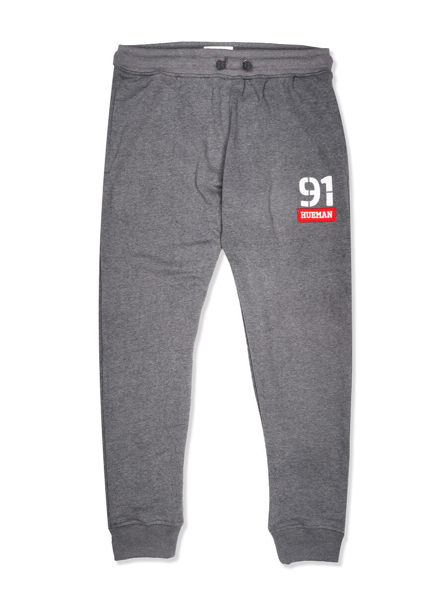 Men Medium Heather Grey Terry Slim Joggers