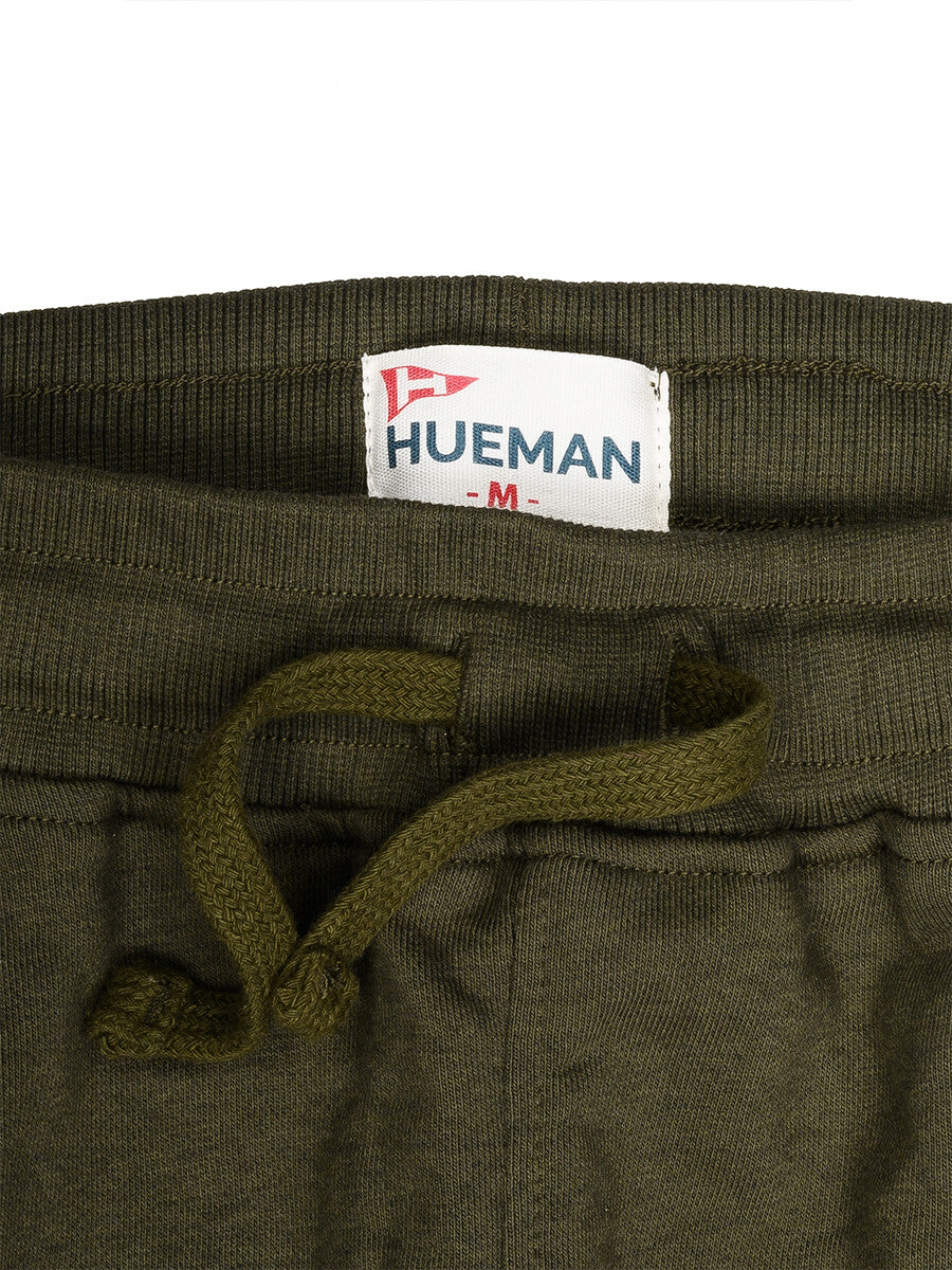 Men Olive Terry Slim Joggers
