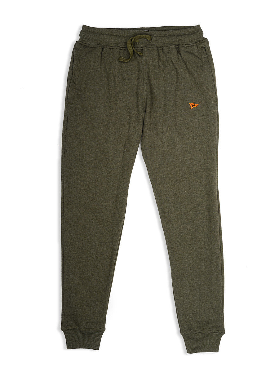 Men Olive Terry Slim Joggers