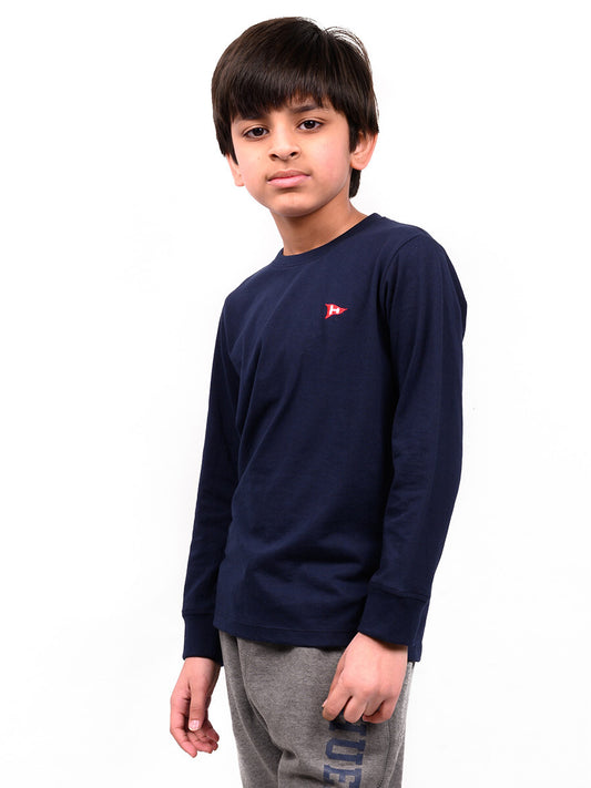 Kids Navy Blue Terry Sweatshirt