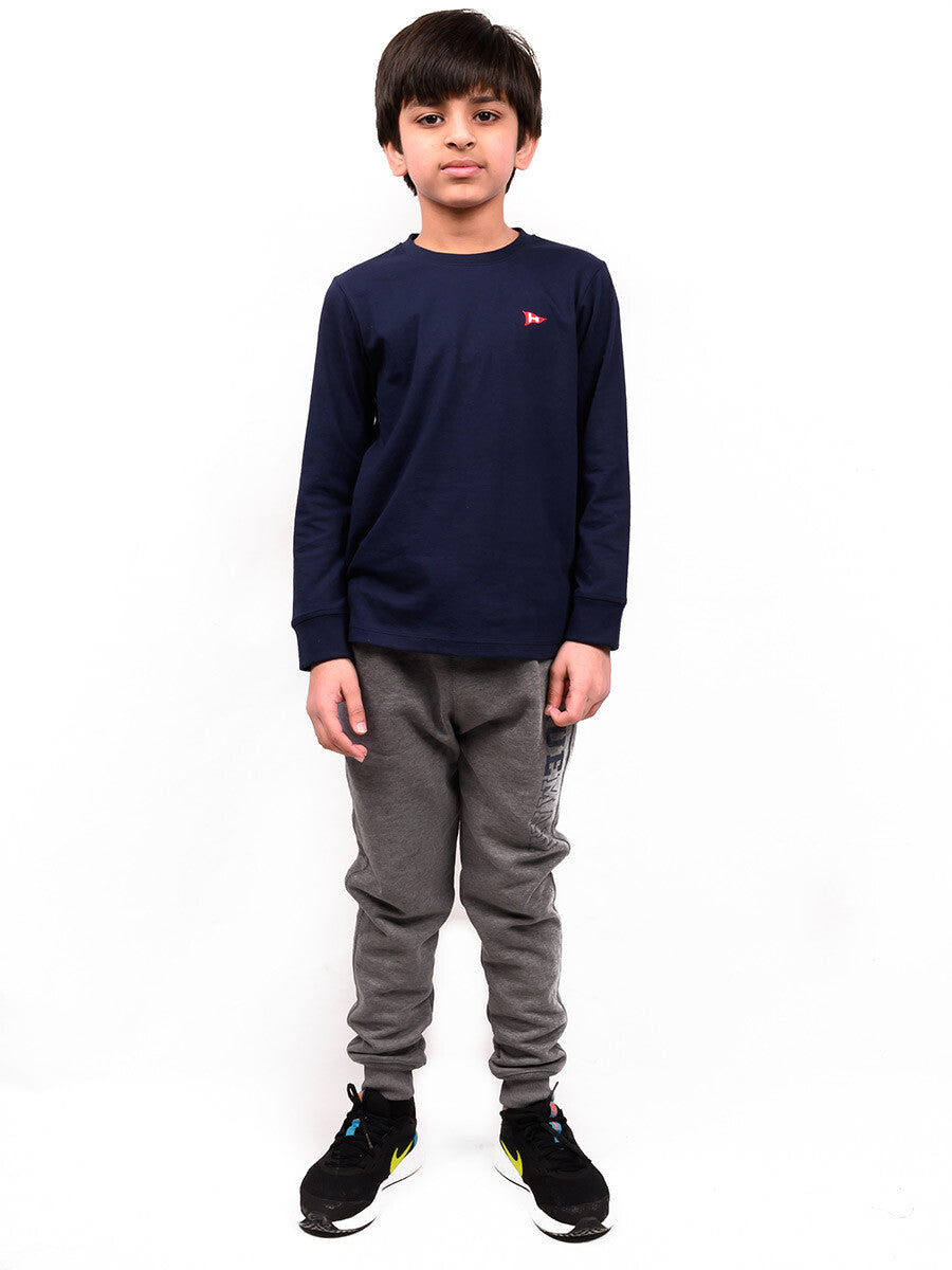 Kids Navy Blue Terry Sweatshirt