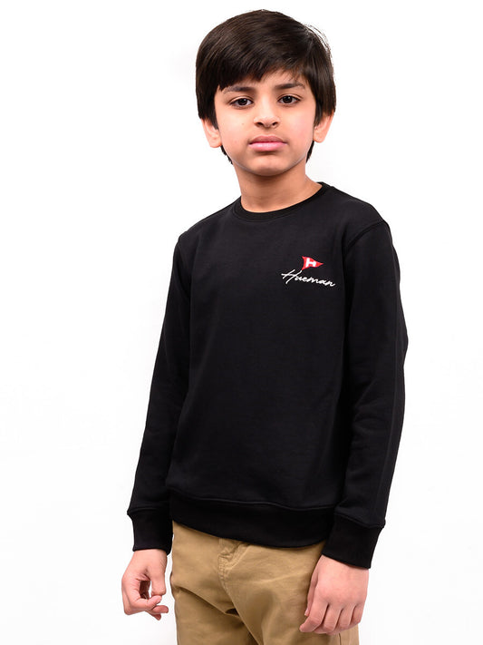 Kids Black Terry Sweatshirt