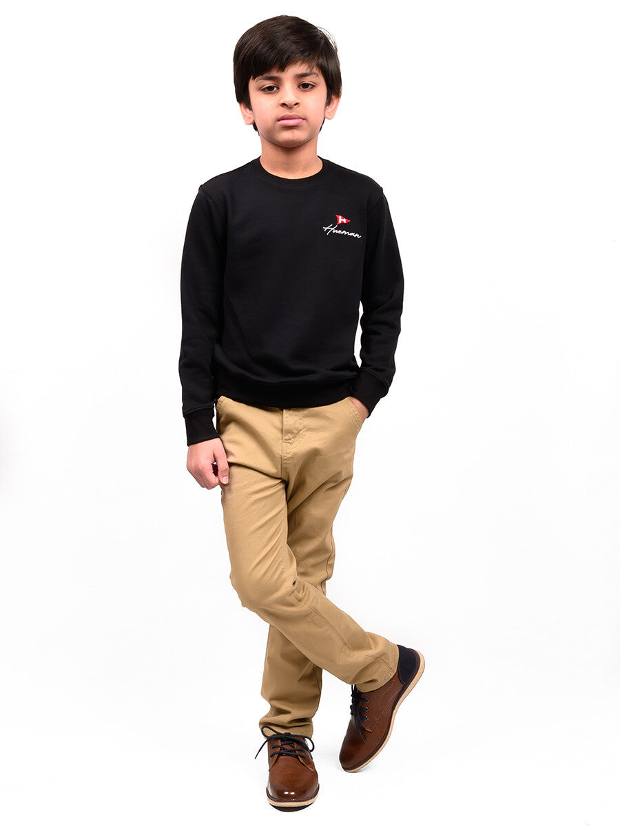 Kids Black Terry Sweatshirt