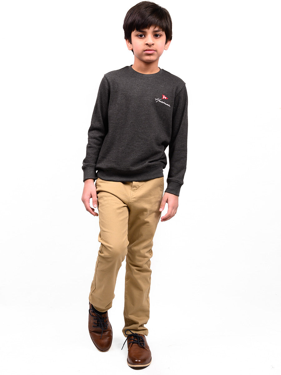 Kids Dark Grey Terry Sweatshirt