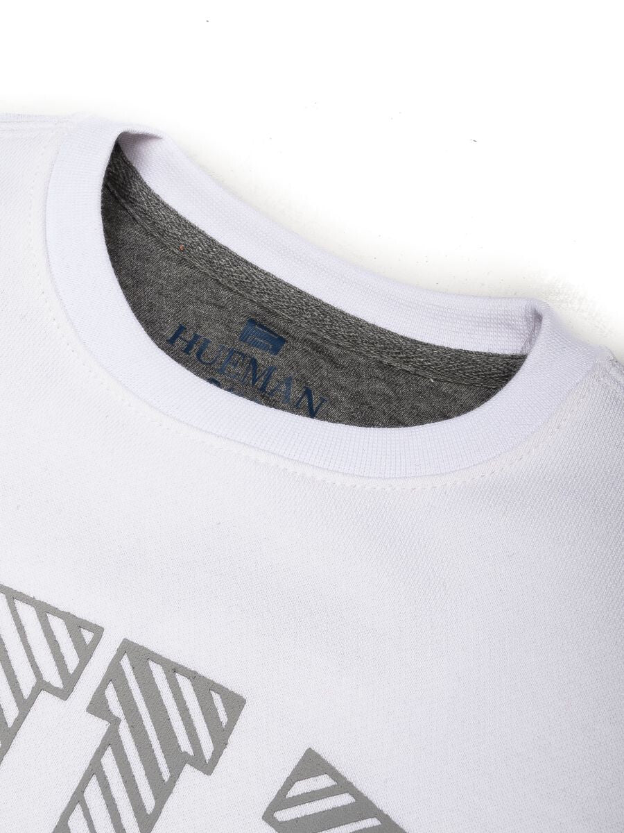 Kids White Fleece Sweatshirt