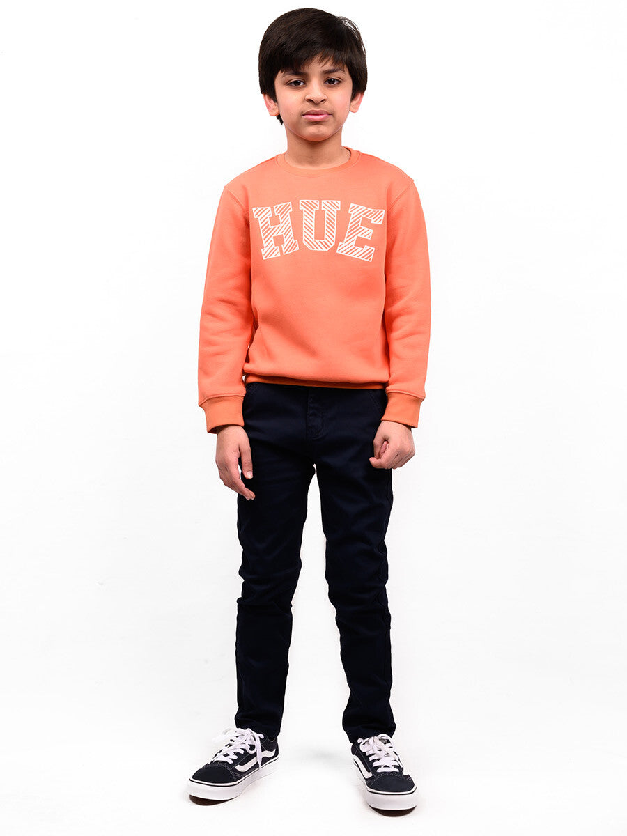 Kids Tangerine Orange Fleece Sweatshirt