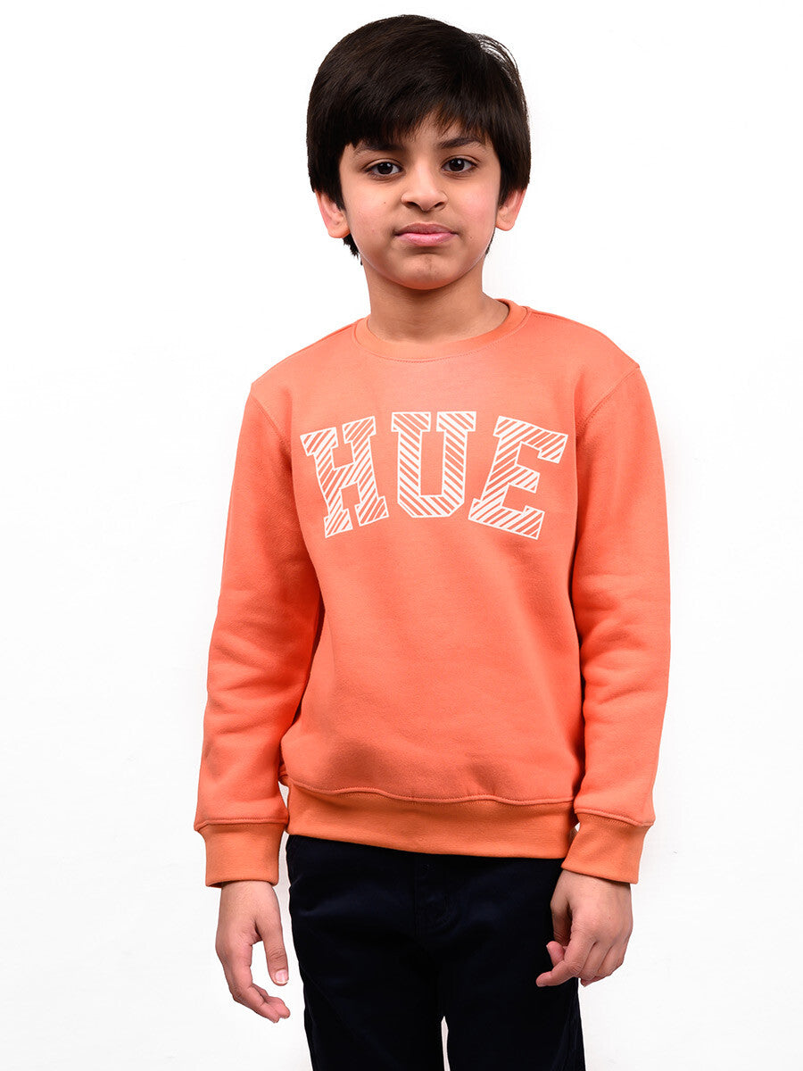 Kids Tangerine Orange Fleece Sweatshirt
