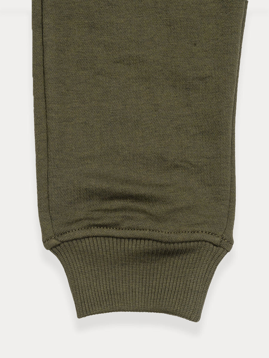 Boys Olive Terry Slim Joggers