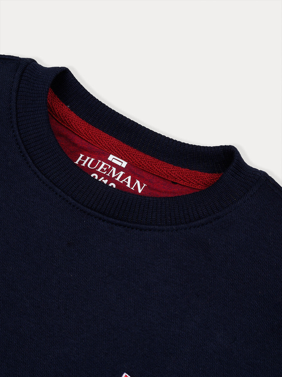 Kids Navy Blue Fleece Sweatshirt