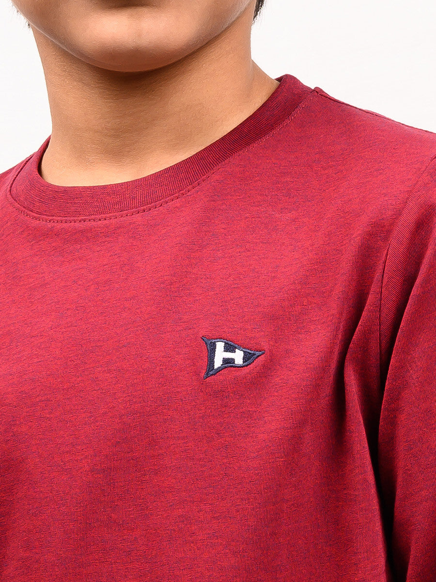 Kids Burgundy Terry Full Sleeve Sweatshirt