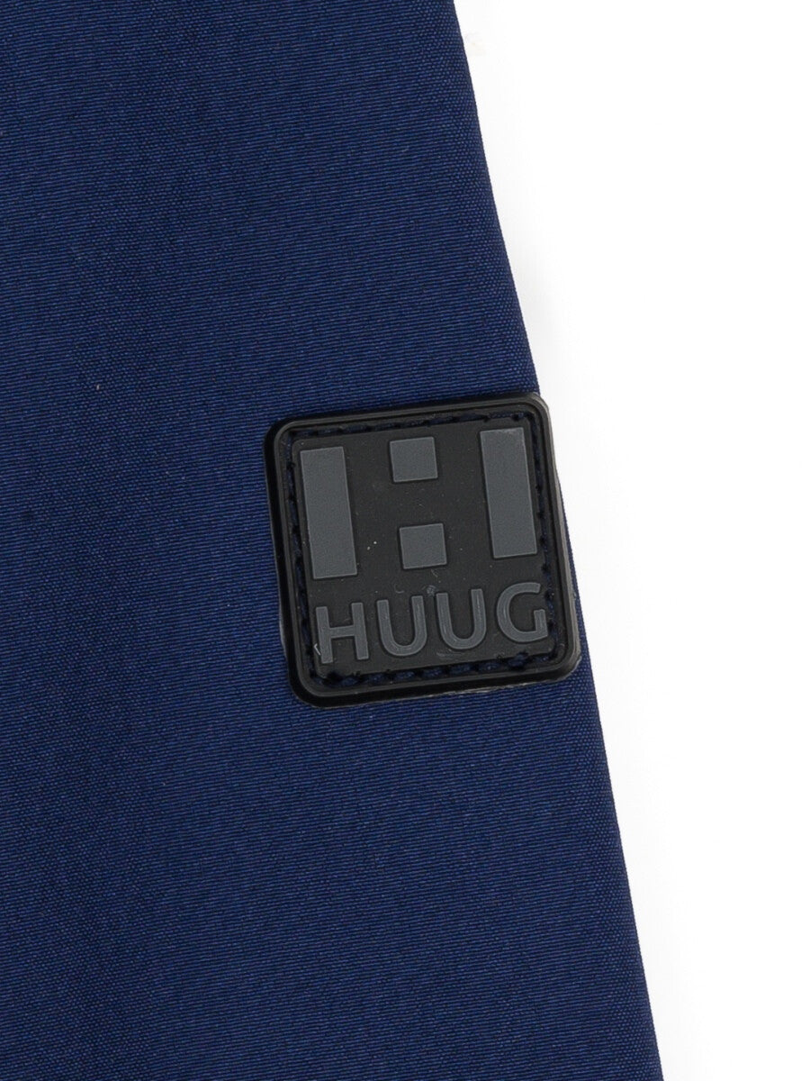 Navy Blue Stand Up Collar Soft Shell Kids Jacket