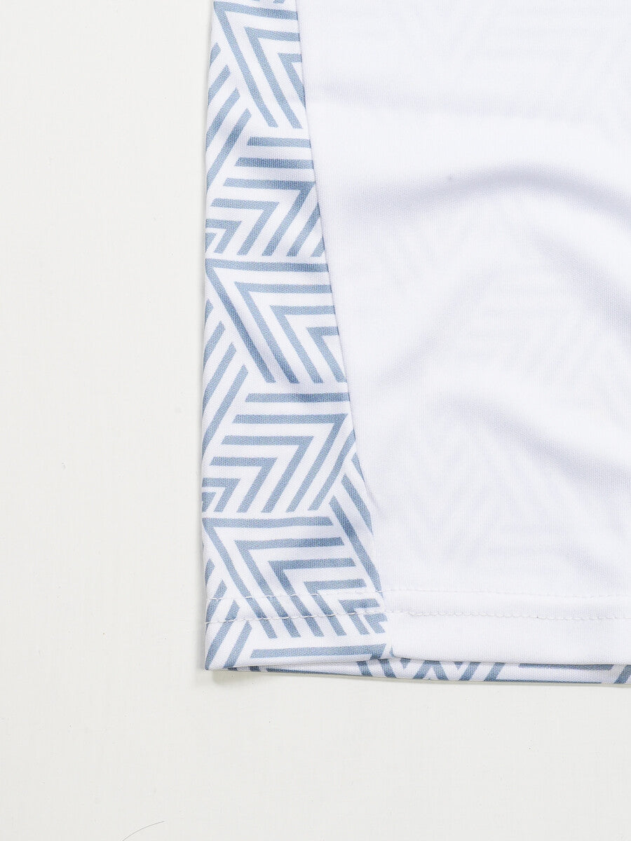 Kids White Short Sleeve T-Shirt Crew Neck