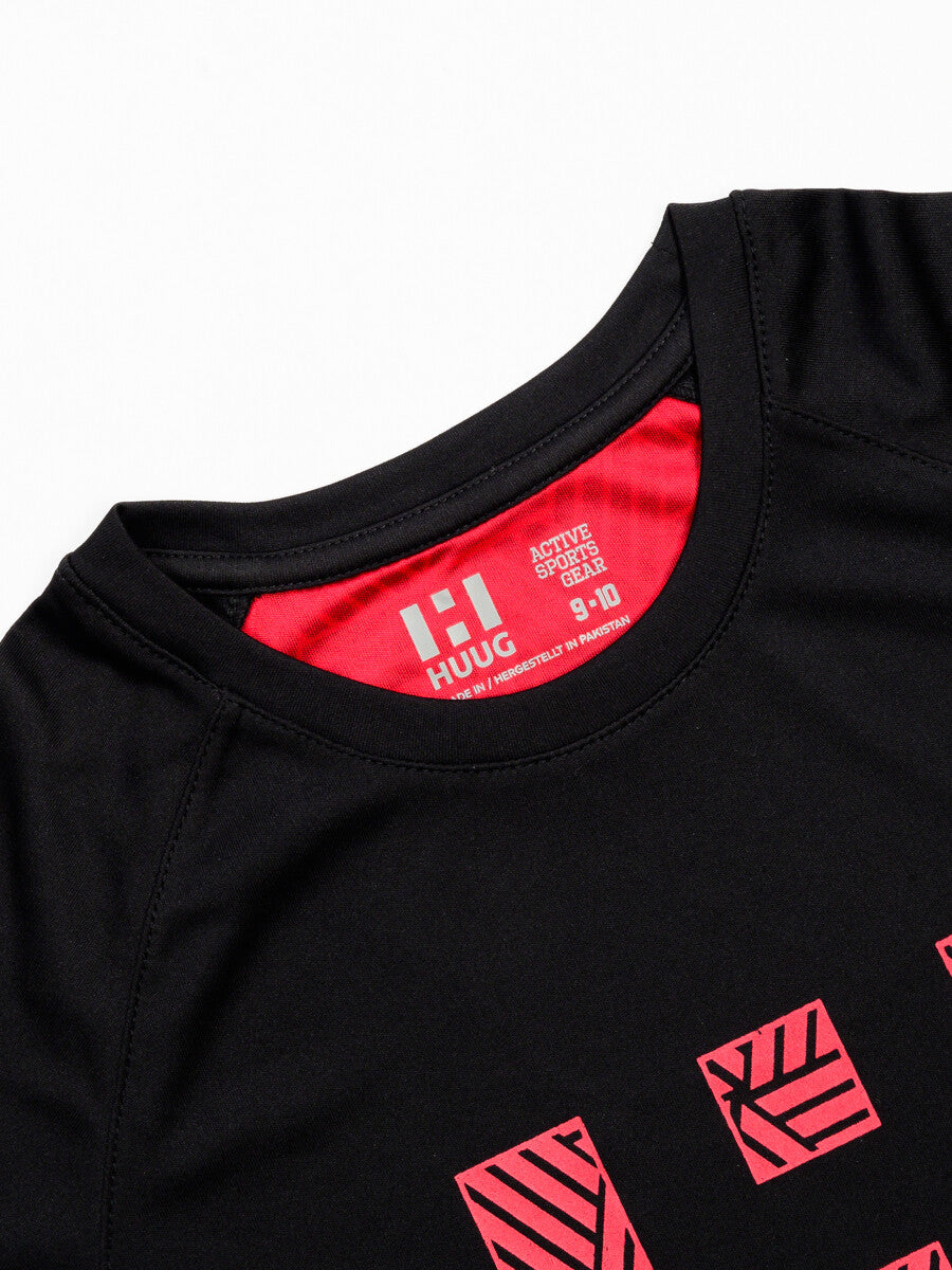 Black & Burgundy Outfits Short Sleeve Tee And Short Pants