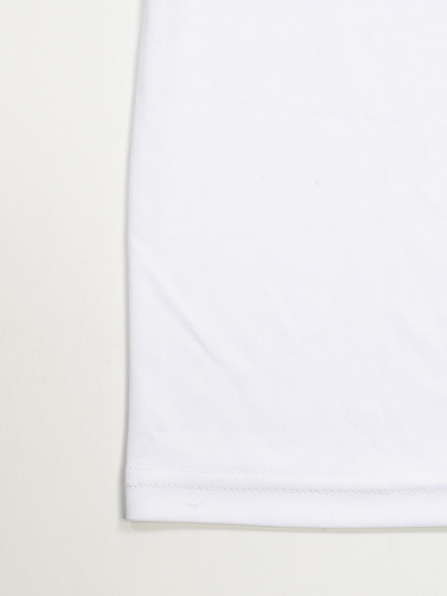 Kids White and Blue Short Sleeve T-Shirt Crew Neck