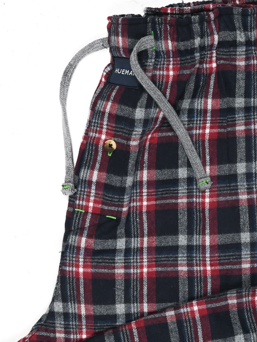 Flannel Plaid Maroon/Grey Relaxed Winter Pajamas