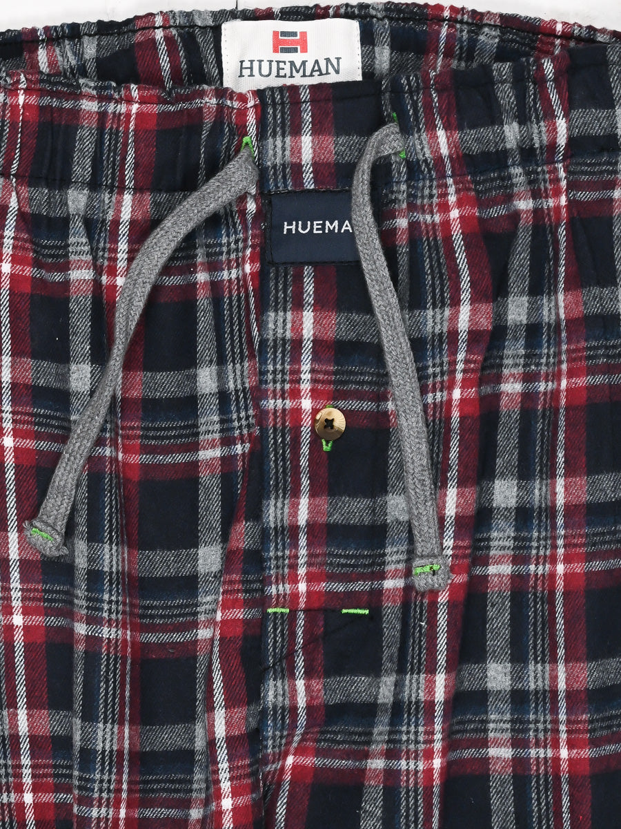 Flannel Plaid Maroon/Grey Relaxed Winter Pajamas