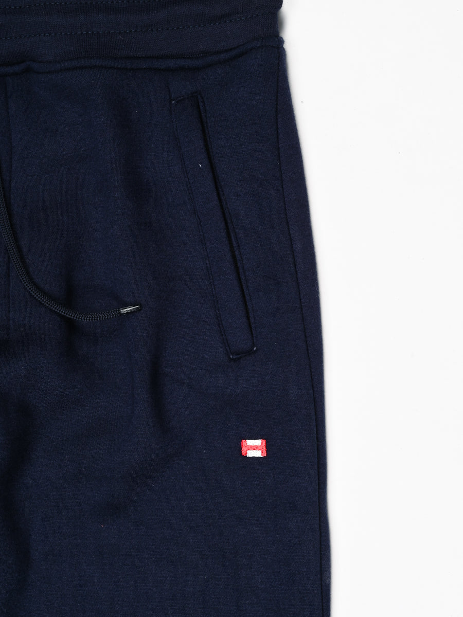 Men Navy Blue Slim-Fit Joggers