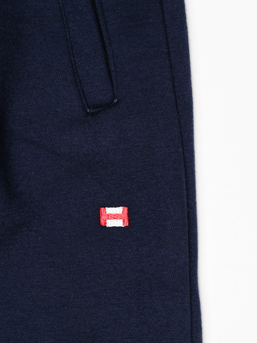 Men Navy Blue Slim-Fit Joggers