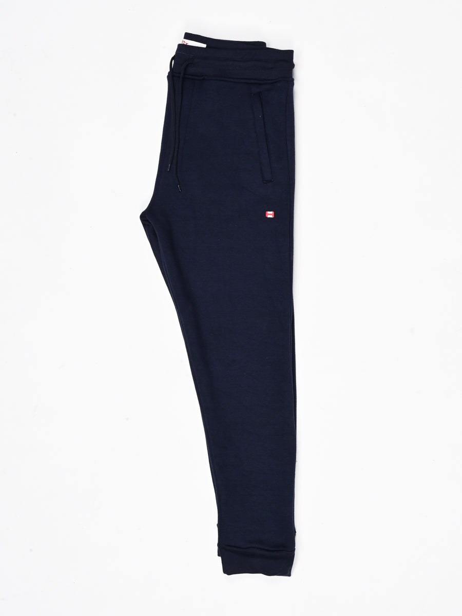 Men Navy Blue Slim-Fit Joggers