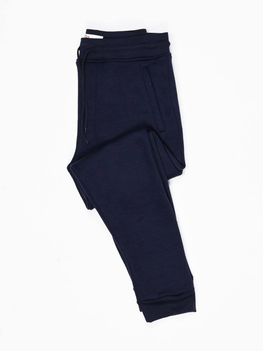 Men Navy Blue Slim-Fit Joggers