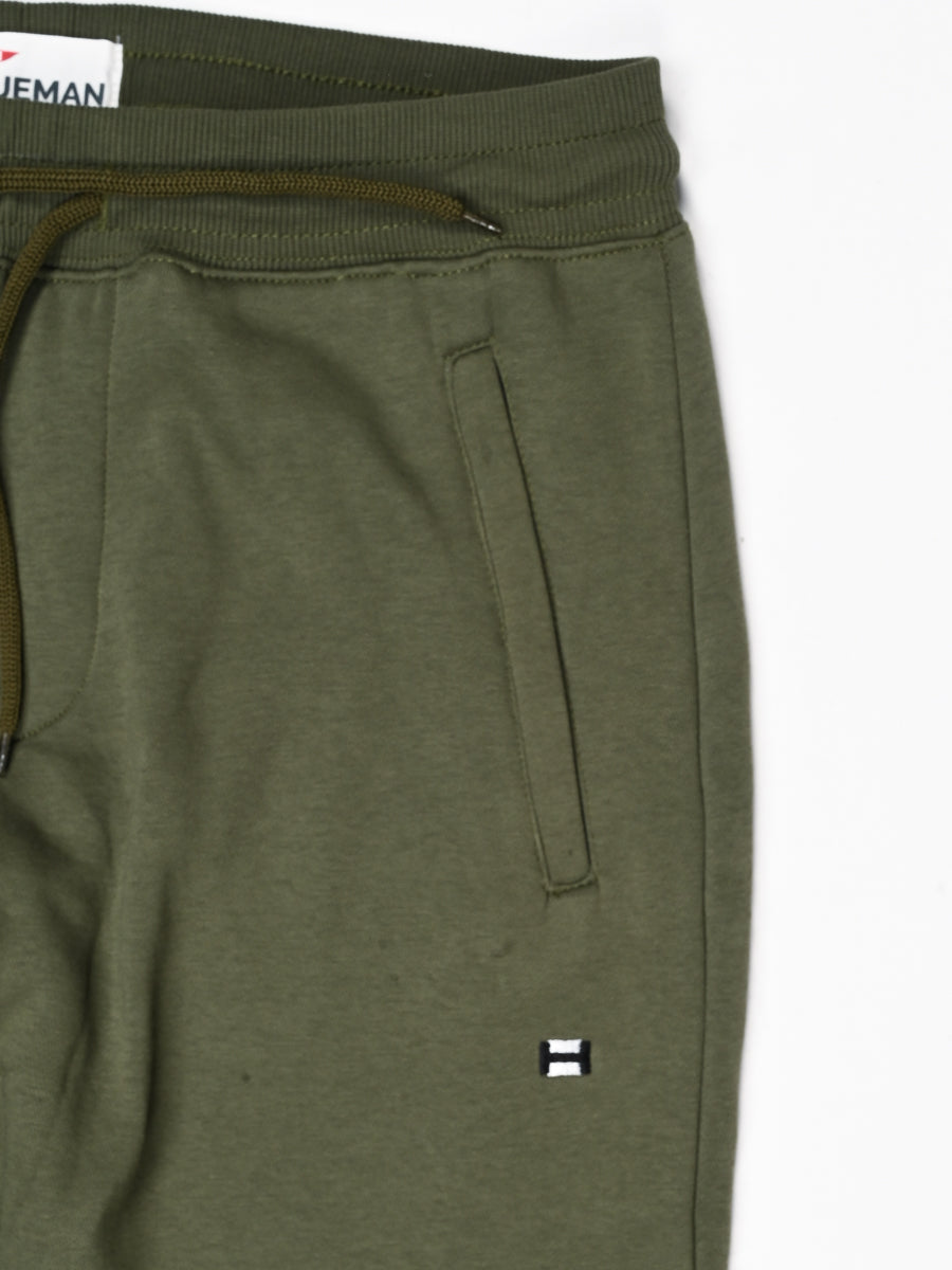 Men Olive Slim-Fit Joggers